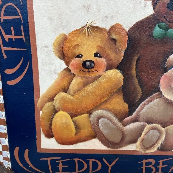 Vintage Hand Painted “Teddy Bear Collector” Large Suitcase - Picture 7 of 15